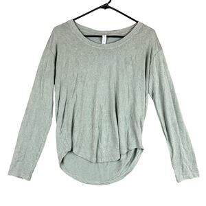 Athleta Womens Shirt Green Athletic Loose Fit Long Sleeve Athleisure XXS